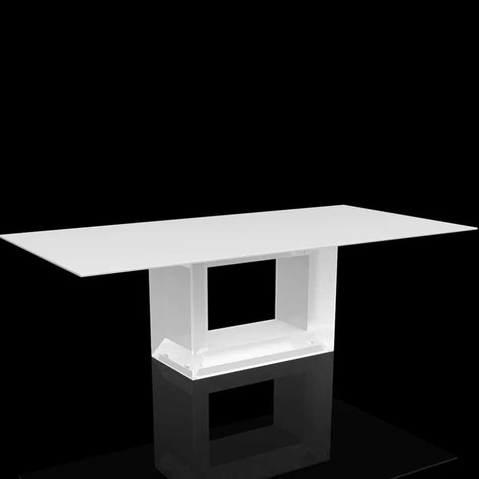 Tavolo da esterno 200x100 cm Vela by Vondom, in resina di polietilene