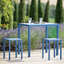 Tavolo da Giardino in Acciaio Zincato Rettangolare Made in Italy - Azul