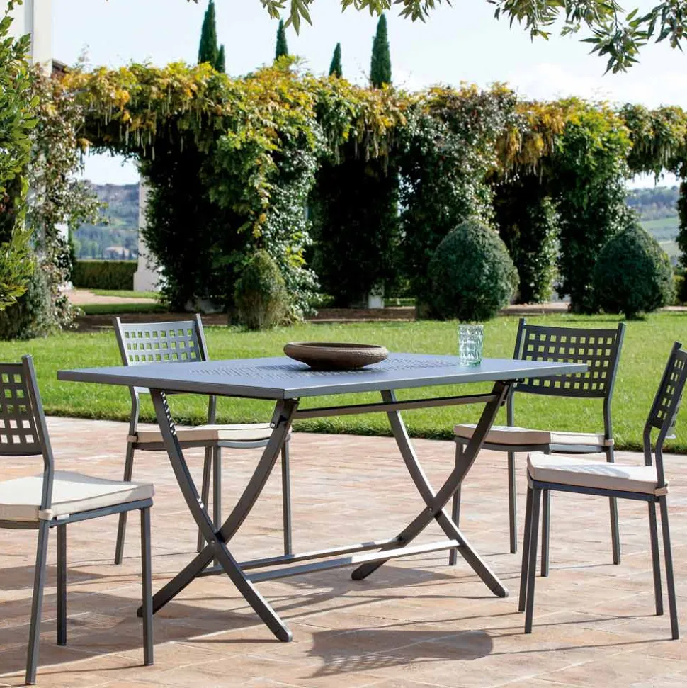 Tavolo da Giardino in Acciaio Zincato Realizzato in Italia - Blair
