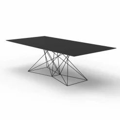 Tavolo da giardino moderno in HPL e acciaio inox Faz Vondom