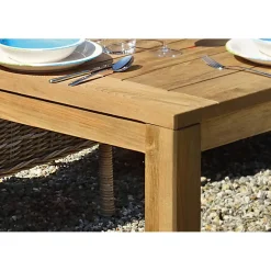 Tavolo da Giardino Rettangolare Realizzato in Teak Riciclato - Elianto