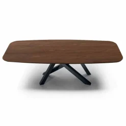 Tavolo da Pranzo a Botte con Piano Impiallacciato Made in Italy - Settimmio