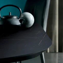 Tavolo da Pranzo a Botte in Laminato Effetto Marmo Made in Italy - Grotta