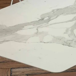 Tavolo da Pranzo a Botte in Laminam e Marmo Sintetico Made in Italy - Brontolo