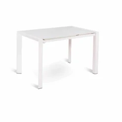 Tavolo da pranzo allungabile in vetro e metallo - Oddo
