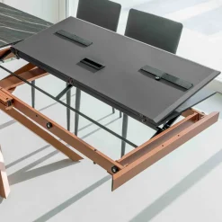 Tavolo da Pranzo Allungabile con Struttura in Metallo Made in Italy - Elastico