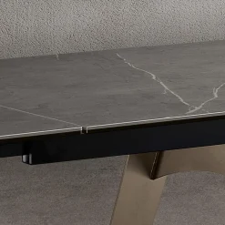 Tavolo da Pranzo Allungabile in Vetroceramica e Metallo Made in Italy - Ania