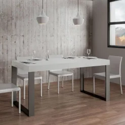 Tavolo da Pranzo Allungabile in Legno Nobilitato e Ferro Made in Italy - Badesi