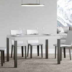 Tavolo da Pranzo Allungabile Fino a 440 cm in Legno e Ferro Made in Italy - Foxy