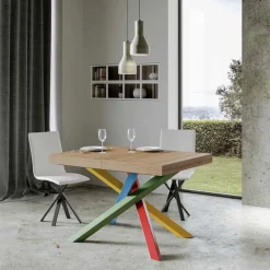 Tavolo da Pranzo Allungabile Fino a 440 cm Piano in Legno Made in Italy - Boan