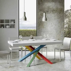Tavolo da Pranzo Allungabile Fino a 440 cm Piano in Legno Made in Italy - Boan