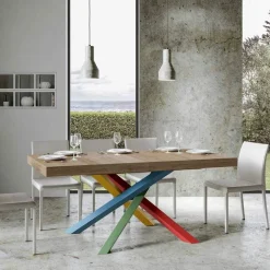 Tavolo da Pranzo Allungabile Fino a 440 cm Piano in Legno Made in Italy - Boan