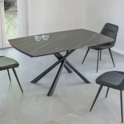 Tavolo da Pranzo Allungabile a 230 cm in Vetroceramica e Metallo - Kinari