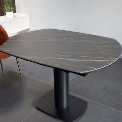 Tavolo da Pranzo Allungabile in Ceramica e Base Metallo - Indira