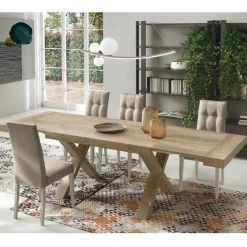 Tavolo da Pranzo Allungabile a 260 cm Effetto Legno Made in Italy - Lenova
