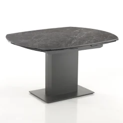 Tavolo da Pranzo Allungabile Fino a 180 cm in Ceramica e Acciaio - Catone