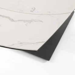 Tavolo da Pranzo Allungabile Fino a 180 cm in Ceramica e Acciaio - Catone
