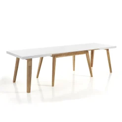 Tavolo da Pranzo Allungabile Fino a 270 cm in Mdf Laccato Bianco - Fedora