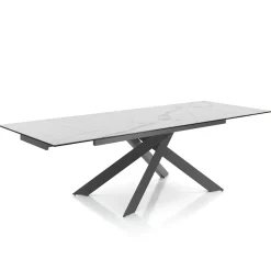 Tavolo da Pranzo Allungabile a 240 cm in Ceramica e Acciaio - Sollievo