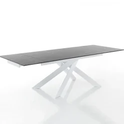 Tavolo da Pranzo Allungabile a 240 cm in Ceramica e Acciaio - Sollievo
