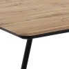 Tavolo da Pranzo Allungabile Fino a 160 cm in Mdf e Metallo Nero - Crumiro
