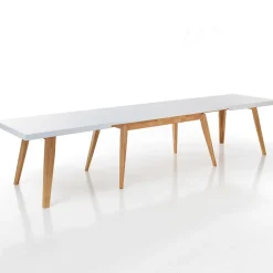 Tavolo da Pranzo Allungabile Fino a 315 cm in Mdf e Legno Massello - Paolo