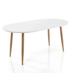 Tavolo da Pranzo Allungabile Fino a 220 cm in Mdf Bianco Opaco - Toledo