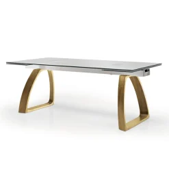 Tavolo da Pranzo Allungabile Fino a 280 cm in Vetro Made in Italy - Antimo