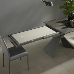 Tavolo da Pranzo Allungabile 298 cm in Metallo e Piano in Ceramica - Anaconda