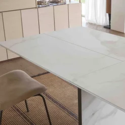 Tavolo da Pranzo Allungabile fino a 280 o 298 cm Piano Ceramica - Nomia