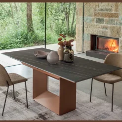 Tavolo da Pranzo Allungabile fino a 280 o 298 cm Ceramica Metallo - Revia