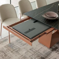 Tavolo da Pranzo Allungabile fino a 280 o 298 cm Ceramica Metallo - Revia