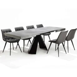 Tavolo da Pranzo Allungabile Fino a 220 cm con Piano in Legno Nobilitato - Amiro