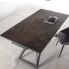 Tavolo da Pranzo Allungabile Fino a 240 cm in Vetro Ceramica e Acciaio - Bortolo