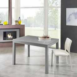 Tavolo da Pranzo Allungabile Fino 350 cm in Vetro, Melaminico e Metallo - Meryl