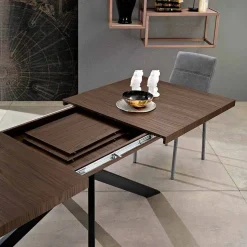 Tavolo da pranzo allungabile in legno melaminico made in Italy,Dionigi