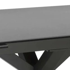 Tavolo da pranzo allungabile in vetro ceramica, l.160/240xp.90 cm, Bacco