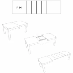 Tavolo da pranzo allungabile fino a 320 cm design moderno Oky