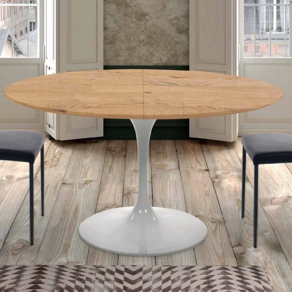 Tavolo da Pranzo Allungabile Fino a 170 cm in Legno Made in Italy - Dollars