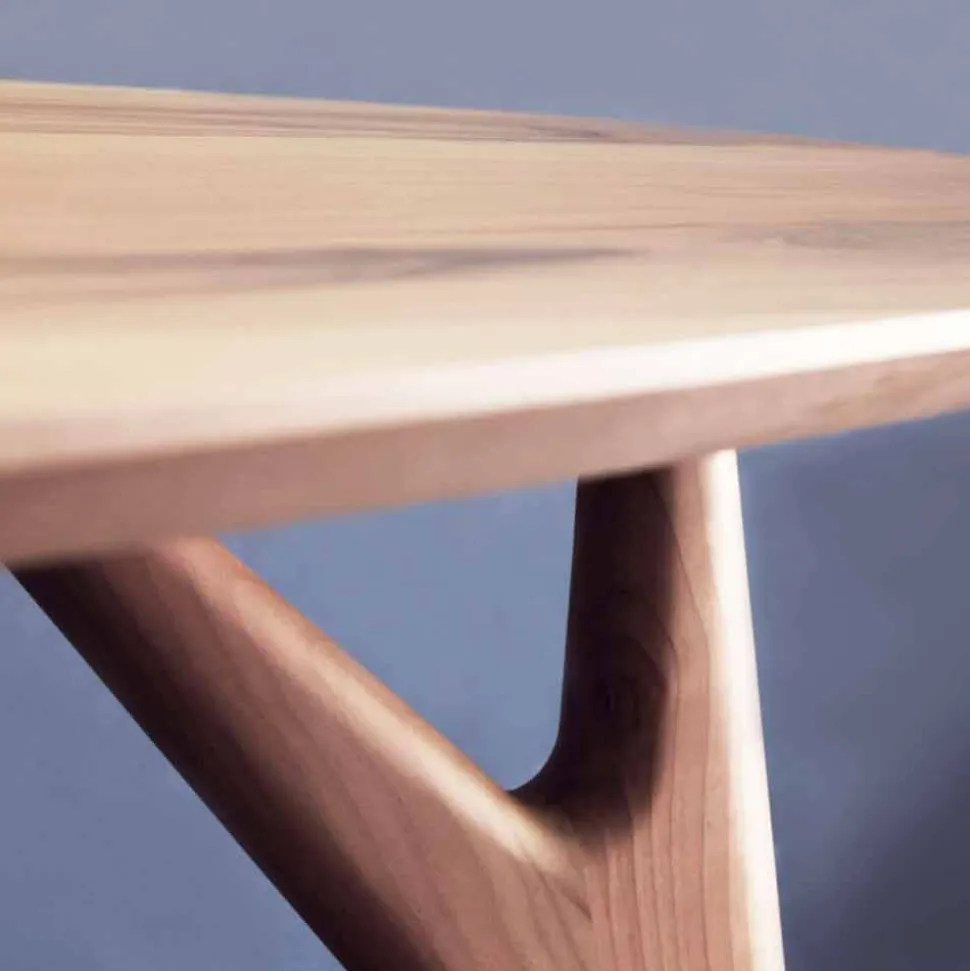 Tavolo da Pranzo, Artigianale, in Legno Massello di Noce Made in Italy - Nocino