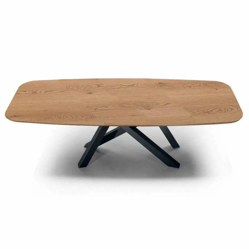 Tavolo da Pranzo con Piano a Botte in Laminato HPL Made in Italy - Settimmio