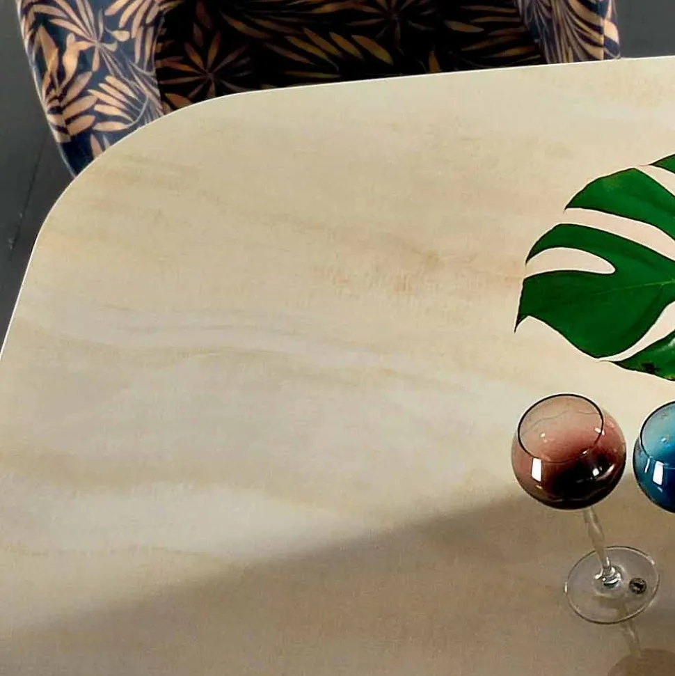 Tavolo da Pranzo con Piano in Ceramica Made in Italy Pregiato - Settimmio