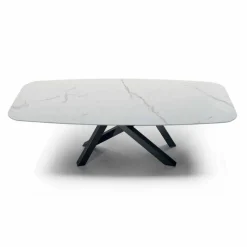 Tavolo da Pranzo con Piano in Ceramica Made in Italy Pregiato - Settimmio