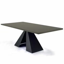 Tavolo da Pranzo con Piano in Fenix e Base in Acciaio Made in Italy - Dalmata
