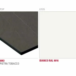 Tavolo da Pranzo con Piano in Hpl e Base in Metallo Made in Italy - Aresto