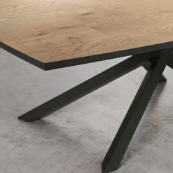 Tavolo da Pranzo con Piano in Rovere Impiallacciato Made in Italy - Antonino