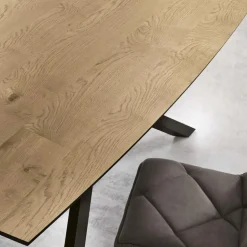 Tavolo da Pranzo con Piano in Rovere Impiallacciato Made in Italy - Antonino