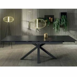 Tavolo da Pranzo Design con Piano in Ceramica Allungabile Fino a 240 cm - Ultron