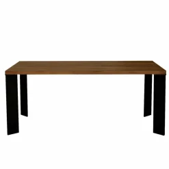 Tavolo da pranzo design in noce naturale design, L200xP100cm, Yvonne