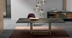 Tavolo da Pranzo di Design Allungabile Ceramica e Metallo Made in Italy – Moro